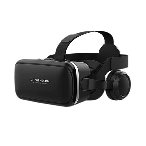 Visore 3D Nero  Realtà Virtuale Cuffie Occhiali Lenti Videogioco