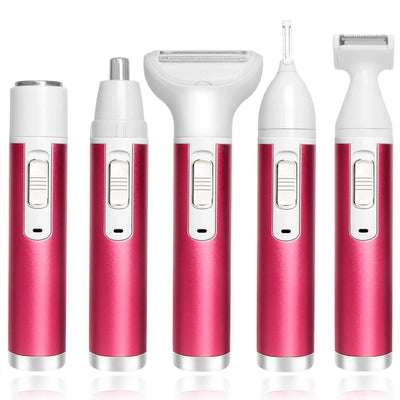 Depilatore 5in1 Diverse Testine Incluse USB Ricaricabile Accessori Epilazione Donna Uomo Universale Cura Persona Elettrodomestico Estetico - POWER SMARTECH