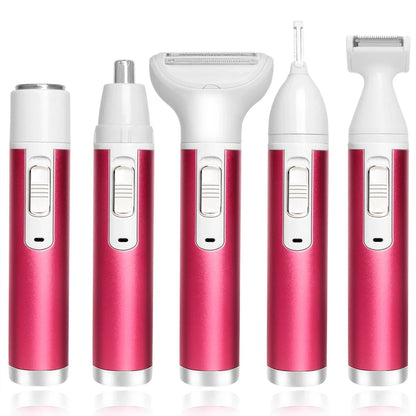 Depilatore 5in1 Diverse Testine Incluse USB Ricaricabile Accessori Epilazione Donna Uomo Universale Cura Persona Elettrodomestico Estetico - POWER SMARTECH