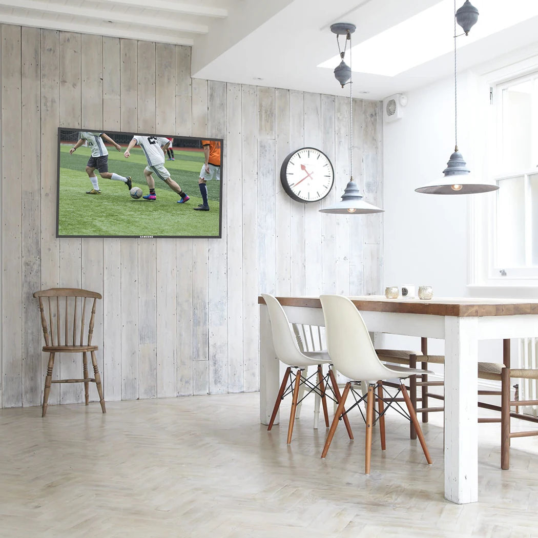 Supporto TV Capacità Carico Massima 30kg Compatibile Fino 55'' Pollici Distanziamento Regolabile Muro Acciaio Laminato - POWER SMARTECH