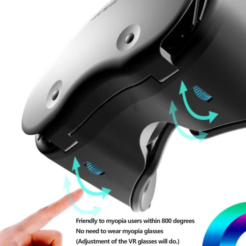 Visore Realtà Virtuale PU 360° Tridimensionale Immersivo 3D Compatibile Android IOS Telecomando Diversi Modelli Nero Console Videogiochi - POWER SMARTECH