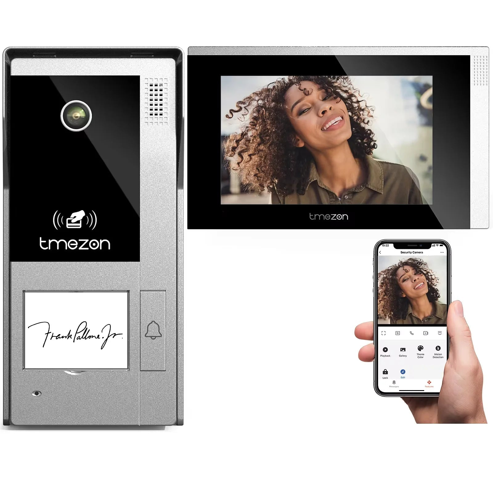 Video Citofono Campanello Video Camera Telefono Particolare Sicurezza Grigio Metallo