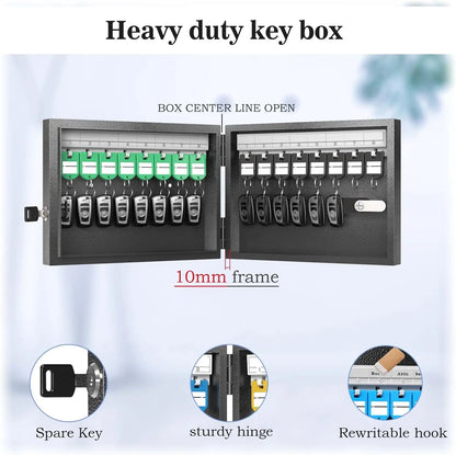 Cassaforte Chiavi 16 Spazi Acciaio Resistente APP Safe Box Parete Sospesa Serratura Combinazione Sicurezza Protezione - POWER SMARTECH