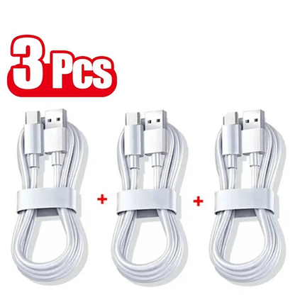 Set 3 Cavi Ricarica Rapida USB/Tipo C Compatibili Dispositivi Elettronici Rete Connettività Alta Qualità 1m - POWER SMARTECH