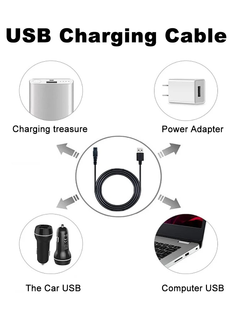 Cavo Rete Connettività USB Alimentazione Compatibile Rasoi Computer TV Lunghezza 1m Colore Nero Resistente Alta Qualità Dispositivi Elettronici - POWER SMARTECH