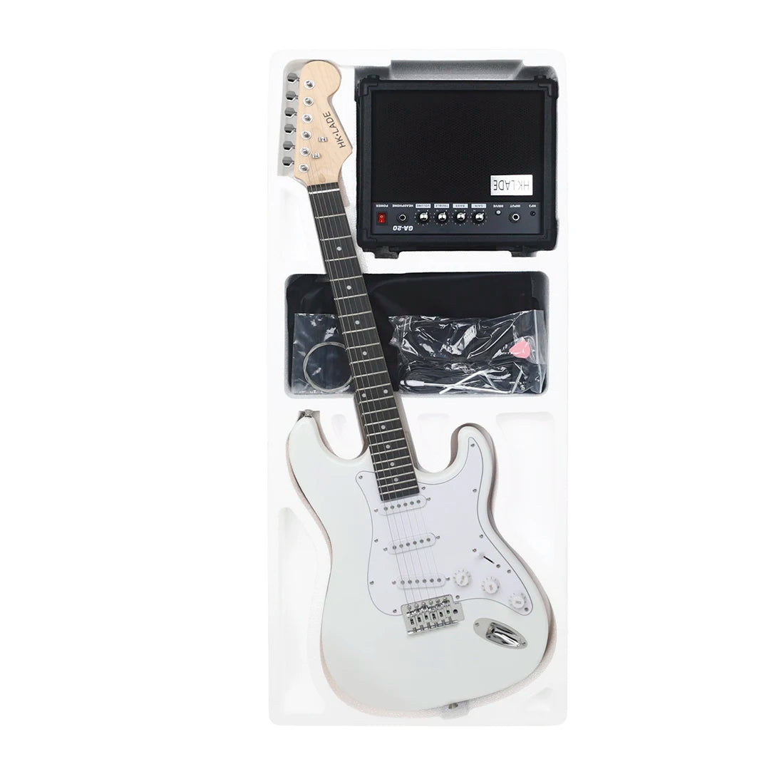 Chitarra Elettrica Set Accessori Inclusi Palissandro Legno Catalpa Acero Componenti Elettroniche Alta Qualità 36 Pollici - IN POWER SMARTECH