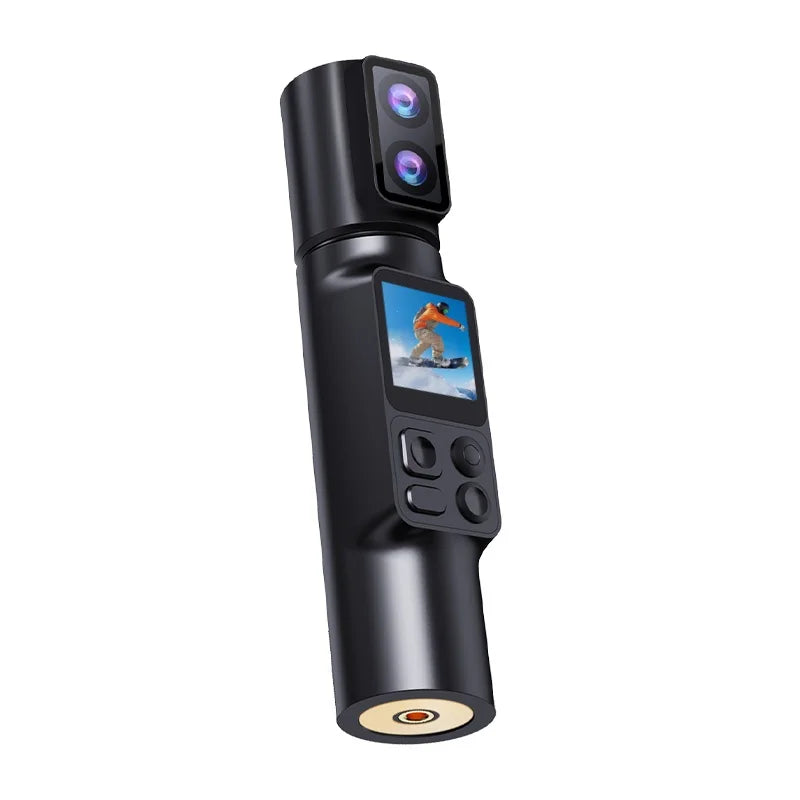 Mini Camera  Zoom 350 ° Videocamera Alta Definizione Doppia Lente Girevole Registratore DV Webcam Wi-Fi  50 MP