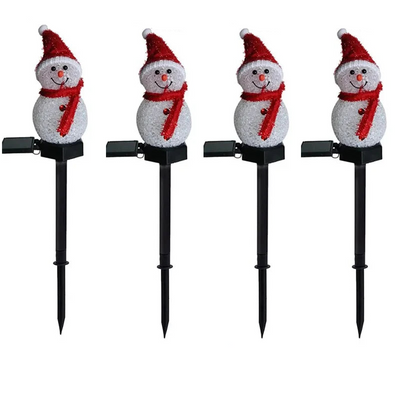 Set Lucine Natale Pupazzo Neve Esterno Decorazione Set Diversi Pezzi Energia Solare