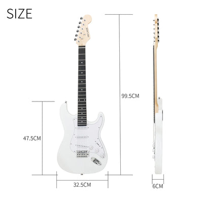 Chitarra Elettrica Set Accessori Inclusi Palissandro Legno Catalpa Acero Componenti Elettroniche Alta Qualità 36 Pollici - IN POWER SMARTECH