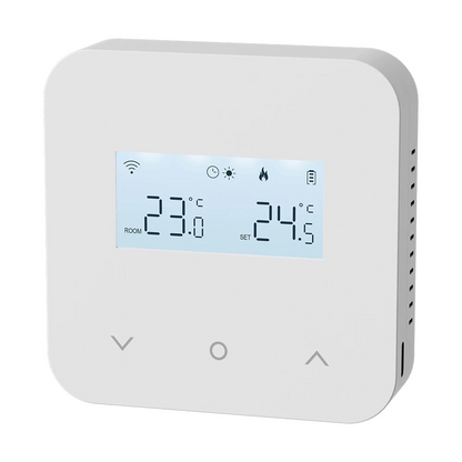Wifi Termostato Riscaldamento Regolatore Temperatura Caldaia Alimentato Batteria/USB Programmabile