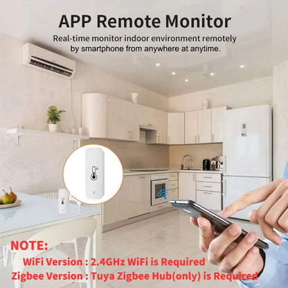 Sensore Temperatura Rilevamento Umidità Gradi -20°/60° Allarme WiFi APP Controllo Remoto Domotica Elettronica Intelligente - POWER SMARTECH