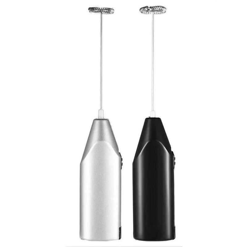 Mini Frullatore Elettrico Batterie AA Acciaio Inossidabile ABS 10cm Bianco Nero Elettrodomestici Casa Cucina Cibo - POWER SMARTECH