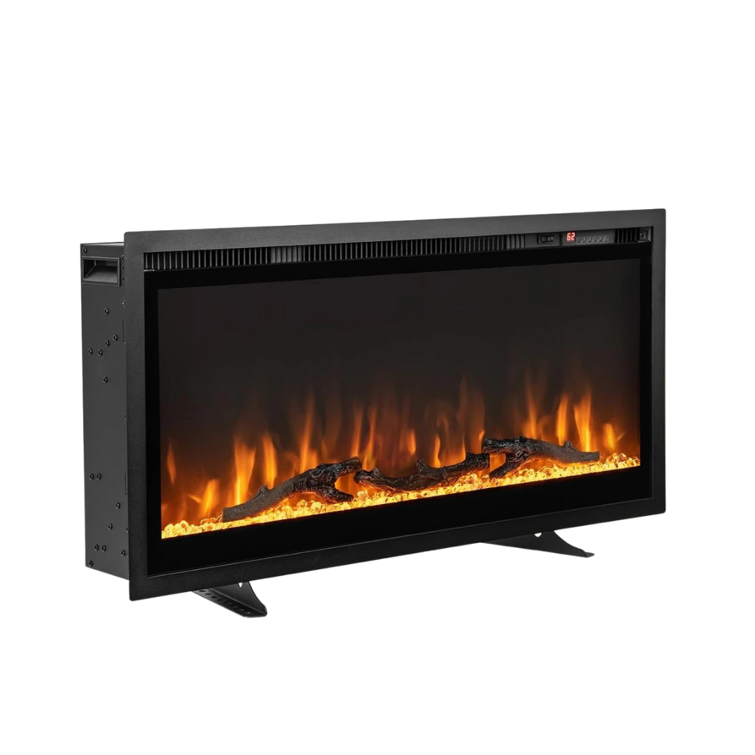 Camino Elettrico 750 W/1500 W Riscaldatore Touchscreen Telecomando Fiamme Elettriche Parete