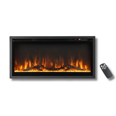 Camino Elettrico 750 W/1500 W Riscaldatore Touchscreen Telecomando Fiamme Elettriche Parete