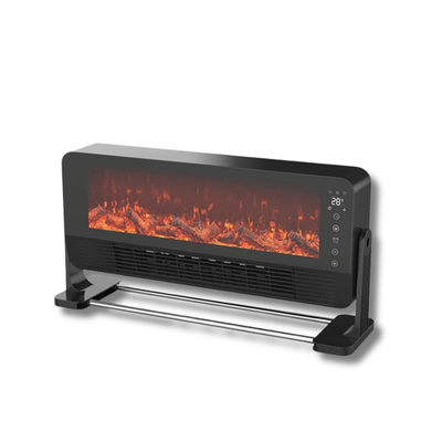 Camino Elettrico 2000 W 3 Modalità Effetto Fiamma Realistico Telecomando Timer