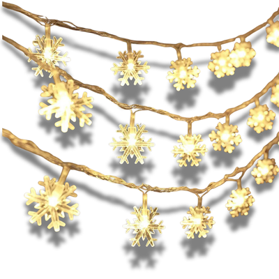 Luci LED Natale Fiocco Neve Sospeso Illuminazione Decorativa Atmosfera Natalizia