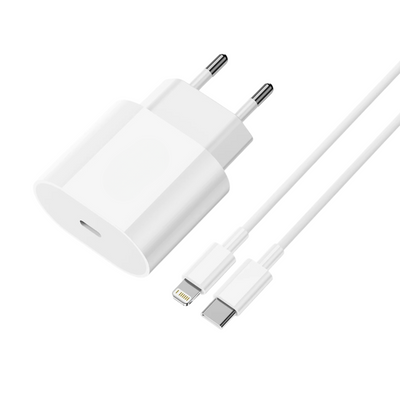 Adattatore Caricabatterie Telefono  20W  Set Telefono Ricarica Rapida Bianco