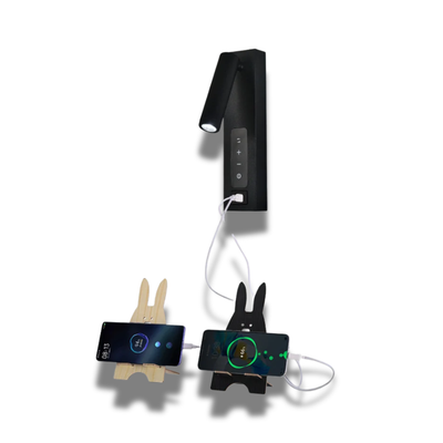 Lampada Parete Ricarica USB Interruttore Faretto LED Decorazione Semplice Casa