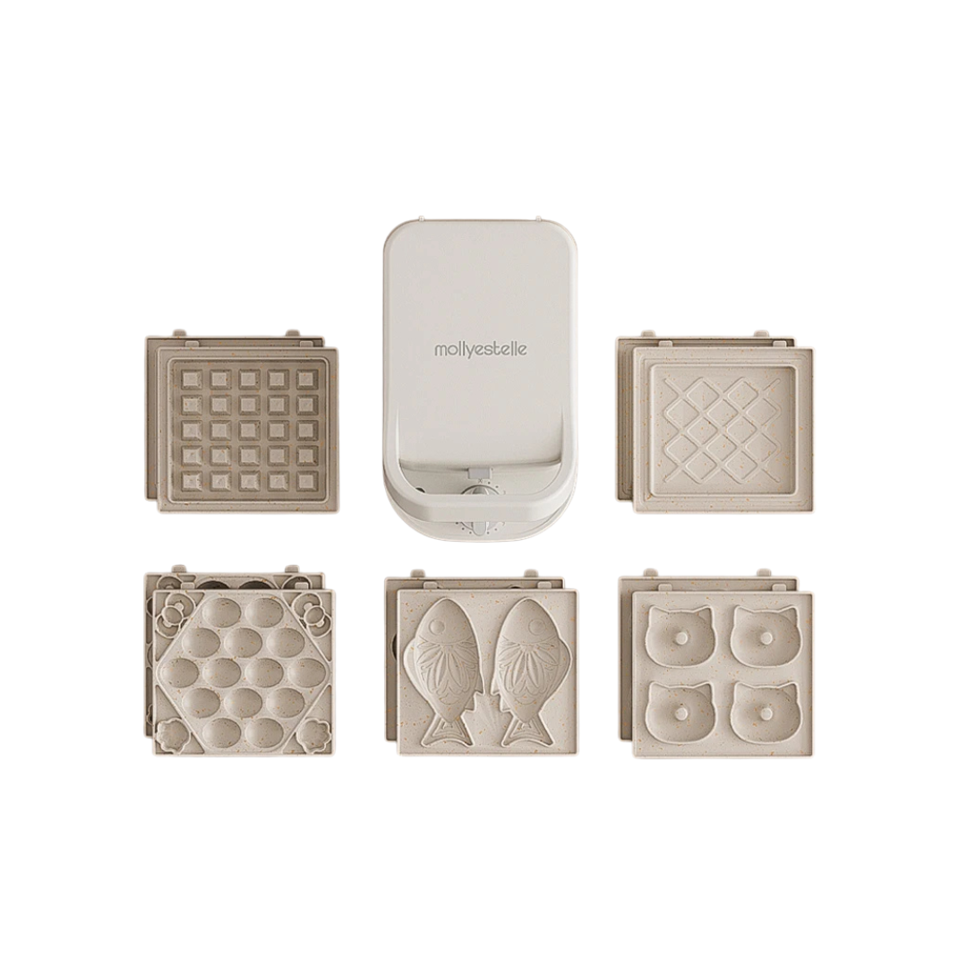Tostapane Bianco Elettrico Potente Colazione Cucina Mattina Multifunzionale Piastre Diverse
