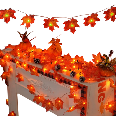 Luci Decorative Atmosfera Autunno Foglie Decorazione Casa Impermeabili