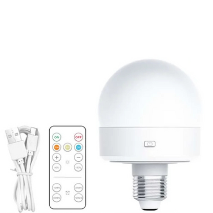 Lampadina LED Tricolore RGB Timer Telecomando USB Ricaricabile Illuminazione Lampadine Intelligenti