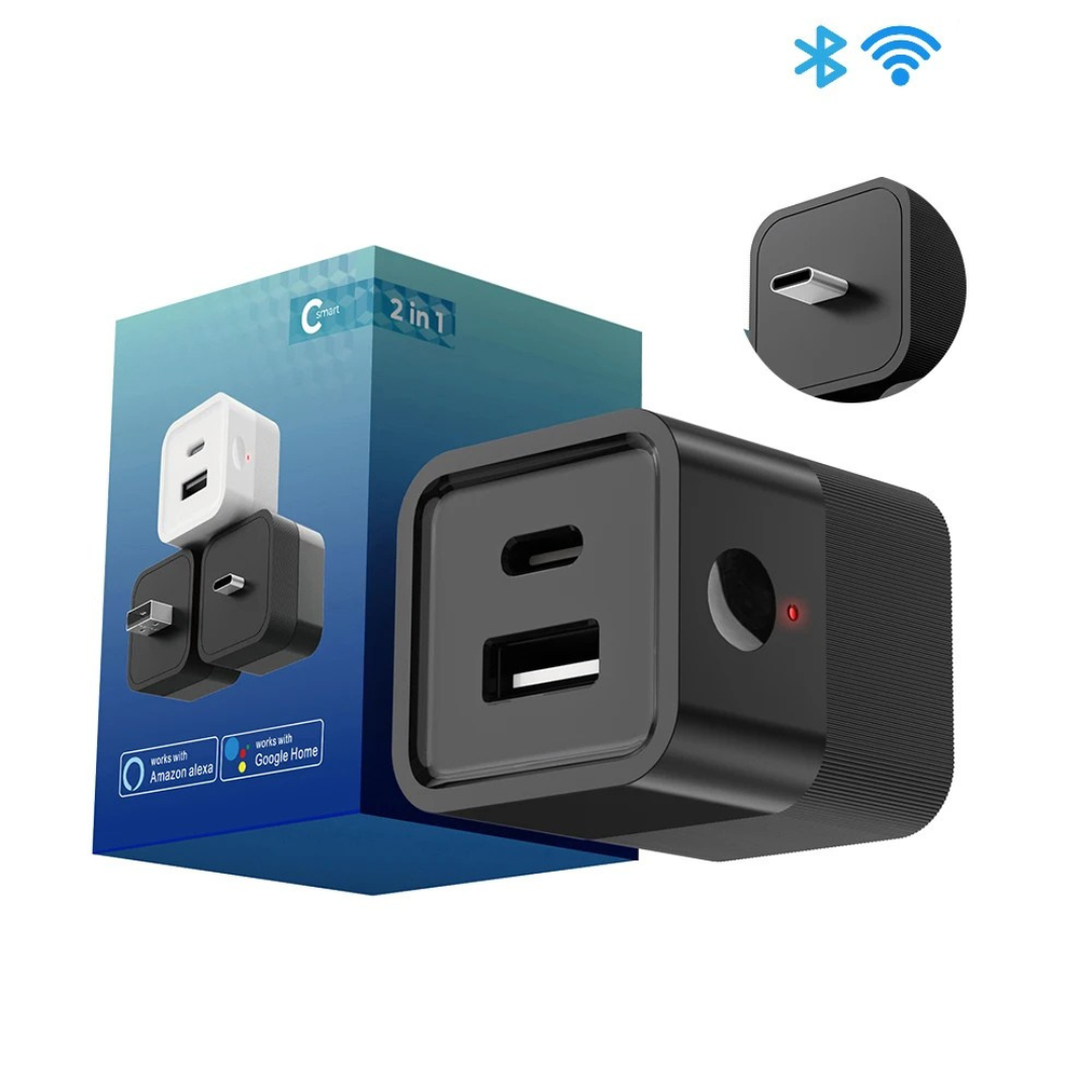 Presa Wireless WIFI Adattatore Alimentazione USB Doppia Porta Caricatore