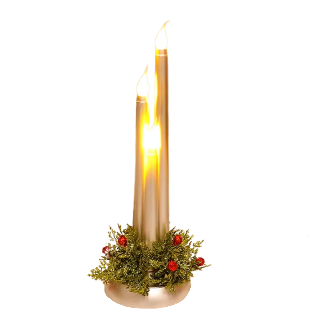Candele Elettriche Diverse Colorazioni Candele Natalizie Decorazione Tavola Elegante