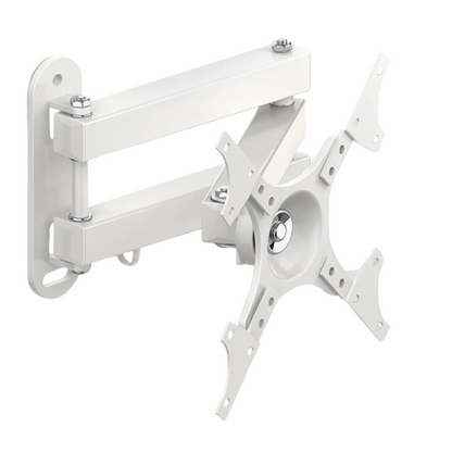 Supporto TV Colore Bianco Nero Metallo Asta Regolabile Televisione Parete Casa Comodo
