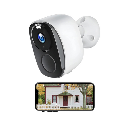 Wifi Telecamera  Sorveglianza 3MP Protezione Sicurezza Telecamera IP Esterna Smart Home Visione Notturna Videoregistratore Alimentato  Batteria