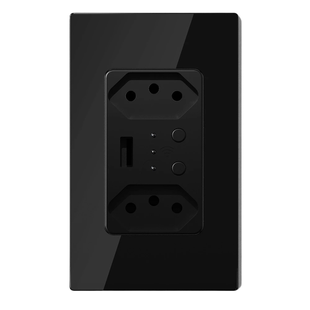 Presa Muro Intelligente WiFi Spina Elettrica USB Pannello Plastica/Vetro Telecomando