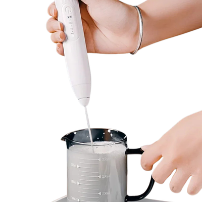 Montalatte 2 In 1 USB Ricaricabile Frullino Elettrico Frusta Miscelatore Doppia Testa Agitatore