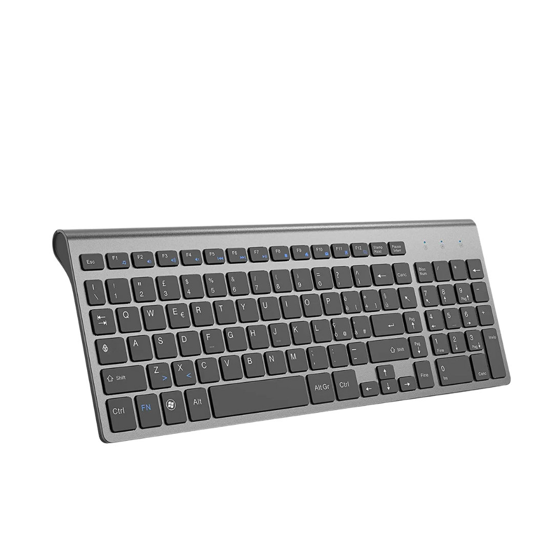 Tastiera Mouse USB Senza Fili Materiale Alluminio Tastiera Mouse Portatile Decorazione Scrivania