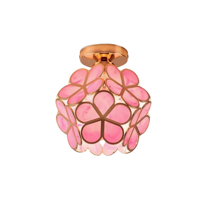 Lampadario Soffitto Design Floreale Oro Rosa Decorazione Camera Design Moderno Elegante