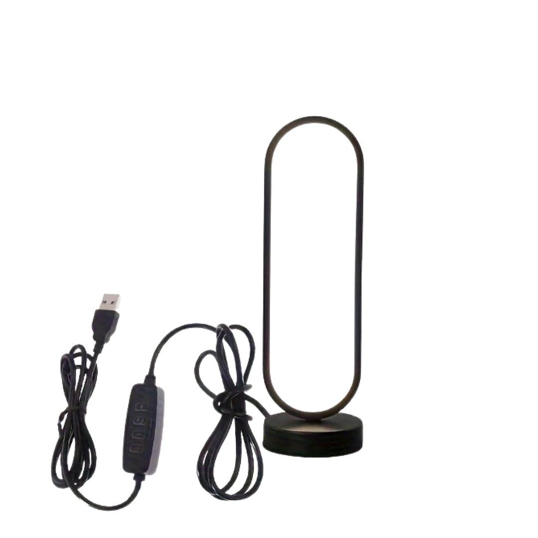 Lampada Modello Anello Luce Tricolore Lampada Tavolo Elegante Decorazione Casa