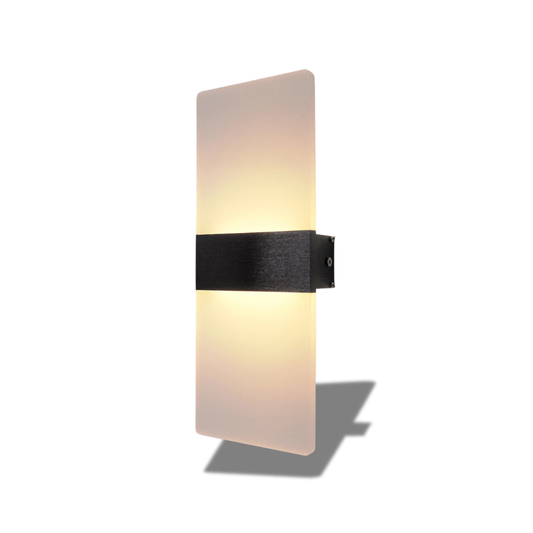 Lampada Parete Moderna LED Alluminio Acrilico Diverse Colorazioni Arredo Elegante