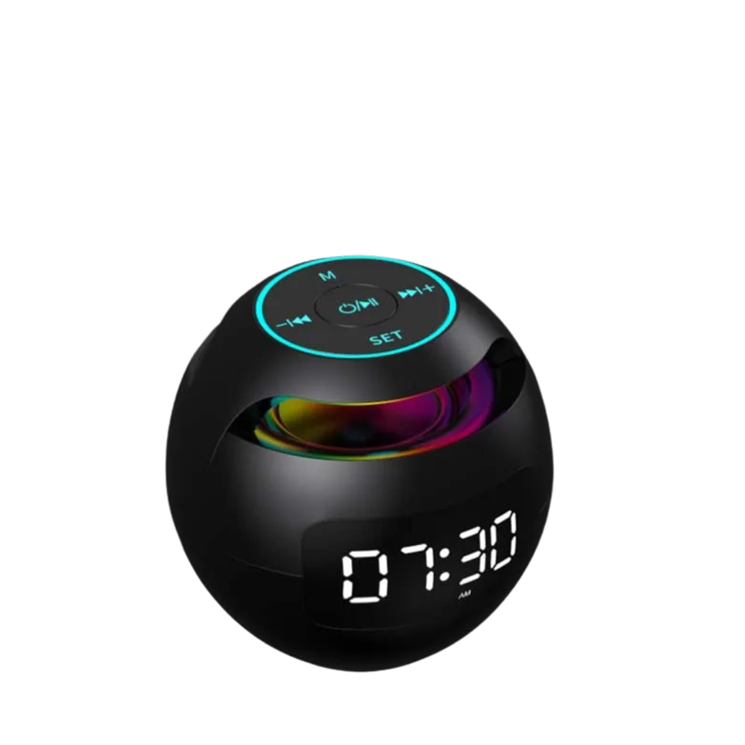 Mini Altoparlante Bluetooth Cassa Audio Bluetooth Senza Fili Display LED Sveglia Riproduzione Musicale