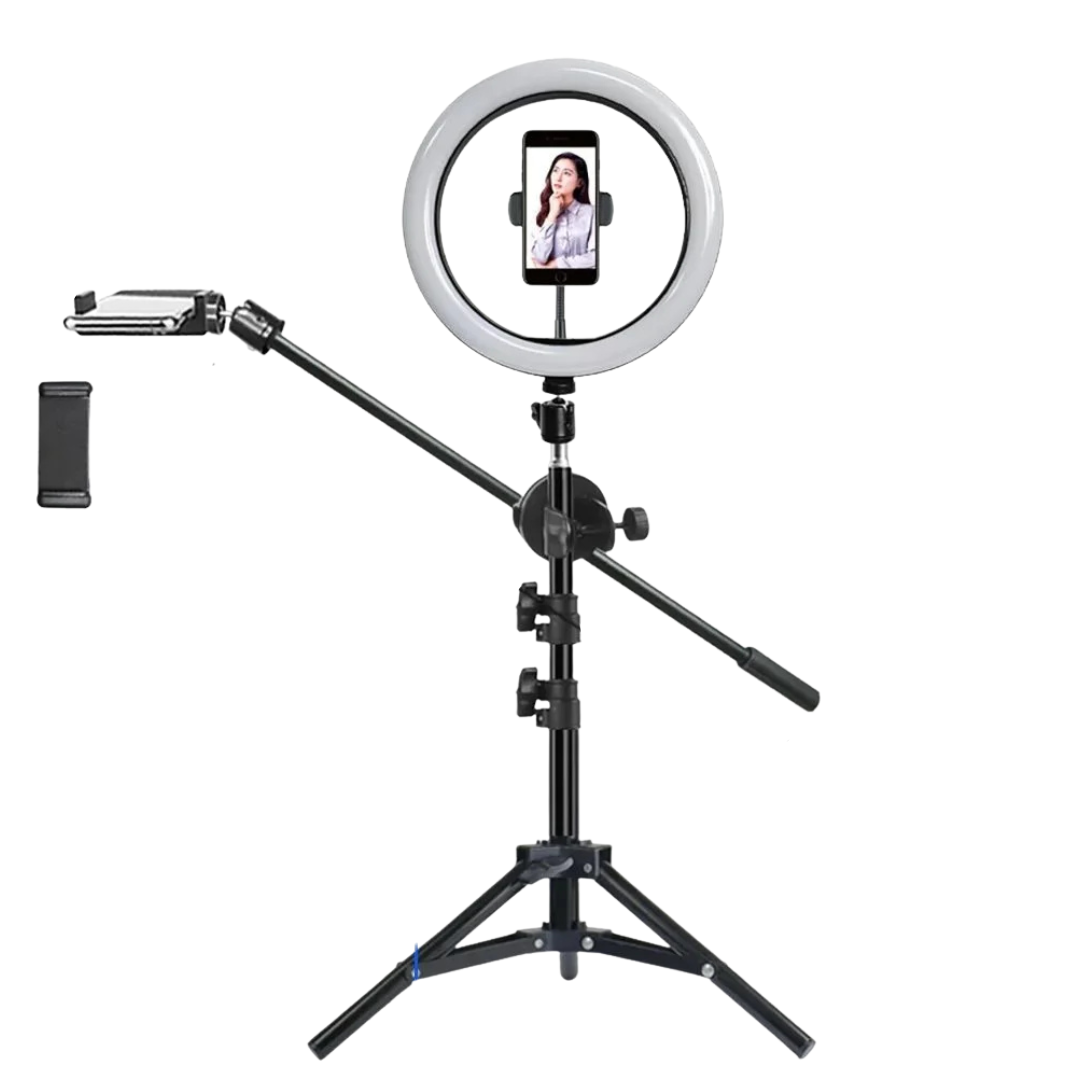 Fotografia LED Video Ring Light Fotocamera Telefono Lampada Selfie Braccio