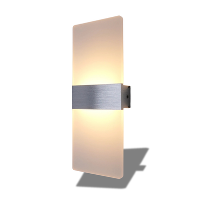 Lampada Parete Moderna LED Alluminio Acrilico Diverse Colorazioni Arredo Elegante
