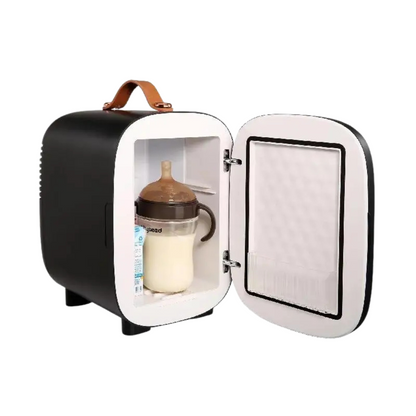 Minifrigo Maniglia Ecopelle Piccole Dimensioni Portatile Rivestito Alluminio