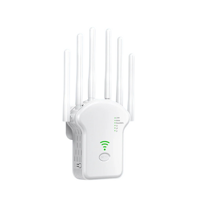 Router Wireless 1200Mbps 6 Antenna Amplificatore Rete  5G Bianco Nero