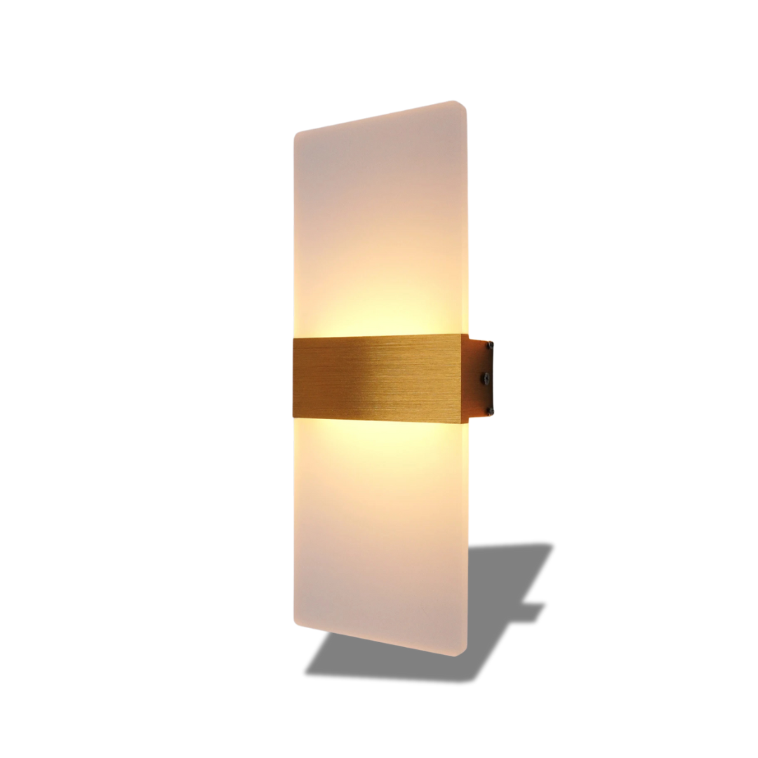Lampada Parete Moderna LED Alluminio Acrilico Diverse Colorazioni Arredo Elegante