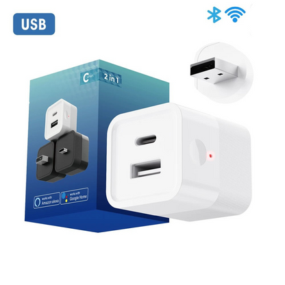Presa Wireless WIFI Adattatore Alimentazione USB Doppia Porta Caricatore