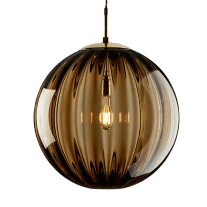 Lampadario Materiale Vetro Modello Sfera Diverse Colorazioni Design Moderno Innovativo Elegante