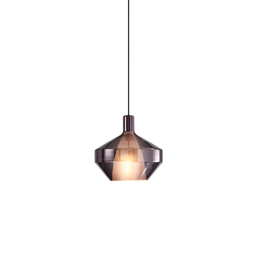 Lampadario Pendente Diversi Colori Vetro Sospeso Diverse Dimensioni Emissione Luce Calda Neutra Fredda