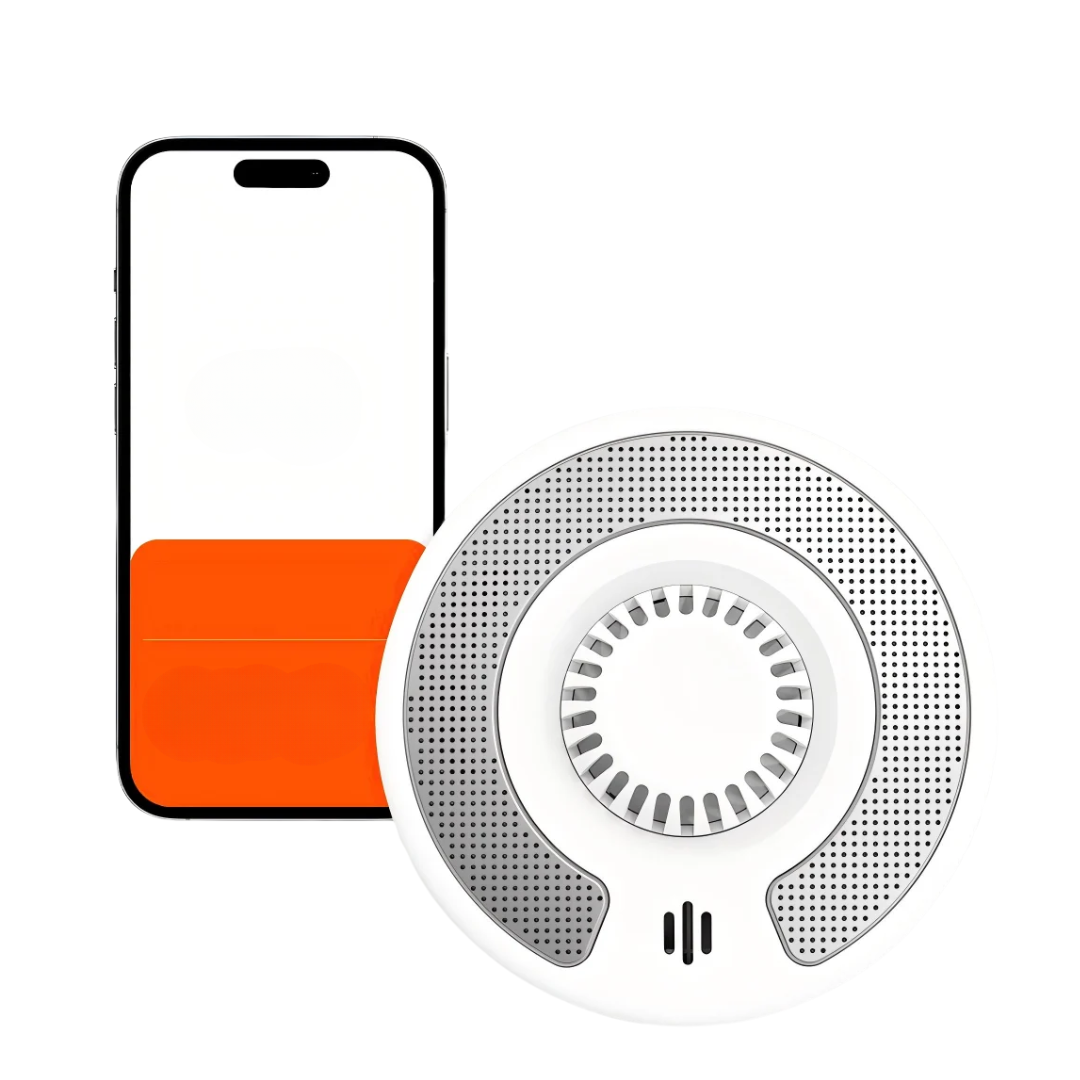 Allarme Rilevatore Fumo Calore Controllo App Allarme Antincendio Doppio Sensore 2 In 1 Batteria