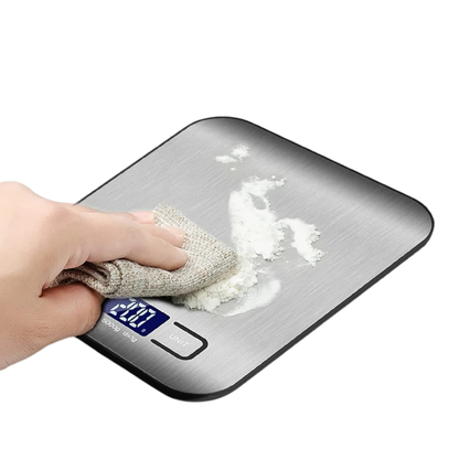 Bilancia Cucina Digitale Acciaio Display Alimentazione Batteria Accessori Cucina