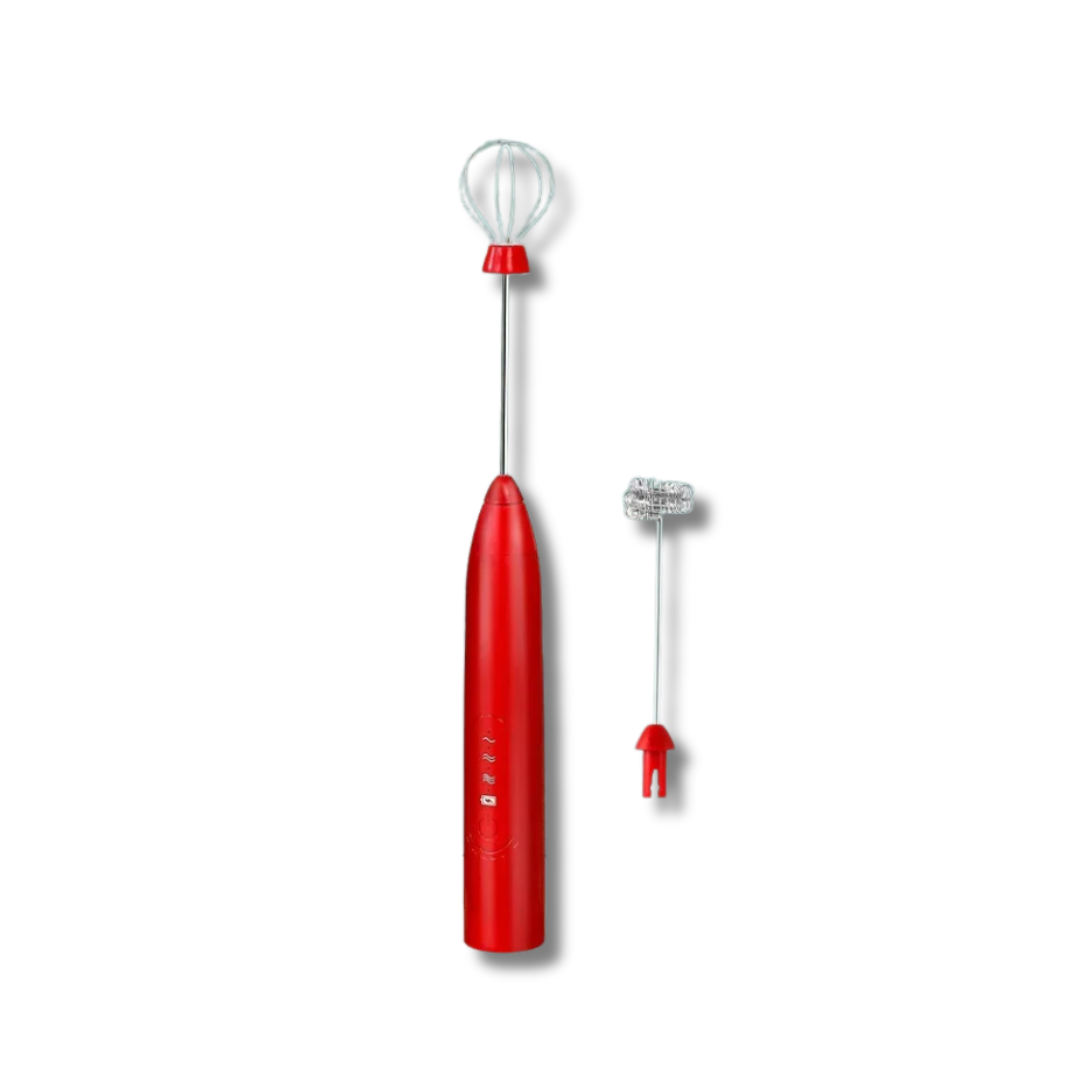 Montalatte 2 In 1 USB Ricaricabile Frullino Elettrico Frusta Miscelatore Doppia Testa Agitatore