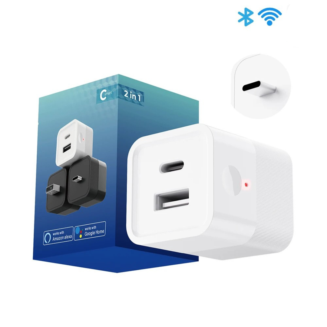 Presa Wireless WIFI Adattatore Alimentazione USB Doppia Porta Caricatore
