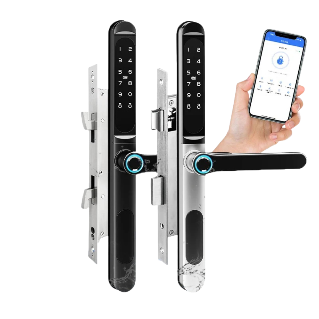 Serratura Intelligente Porta Impermeabile Bluetooth Scheda Impronte Digitali Password Serratura Elettronica