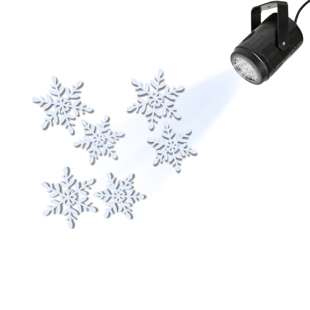 Proiettore Fiocchi Neve Alimentato USB Lampada  LED Rotante Decorazioni Natalizie